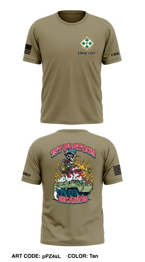 CUSTOM 1st Platoon, Brutal Company, 4-9 IN Core Men's SS Performance Tee - pPZ4sL