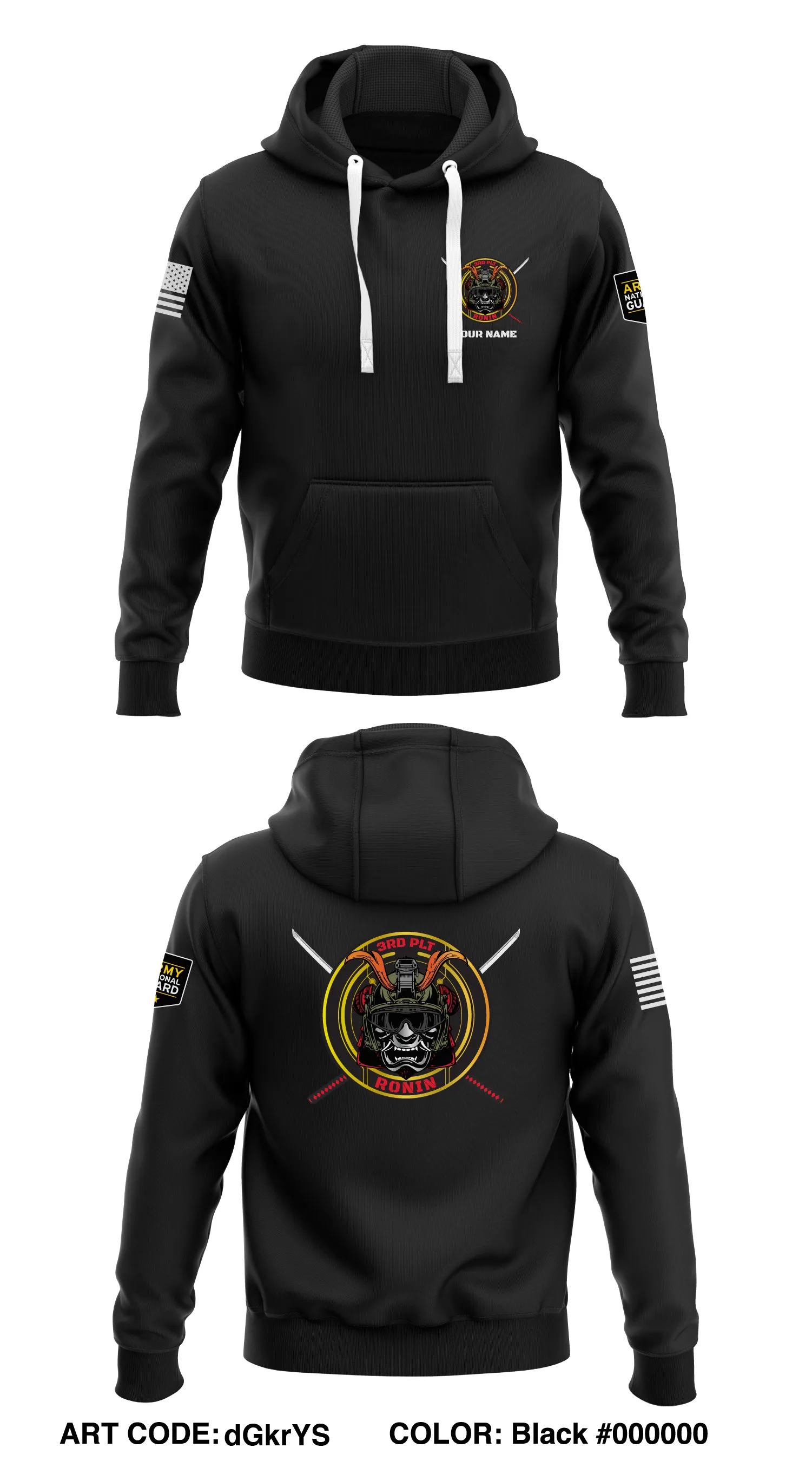 CUSTOM 3rd PLT RONIN Store 1  Core Men's Hooded Performance Sweatshirt - dGkrYS