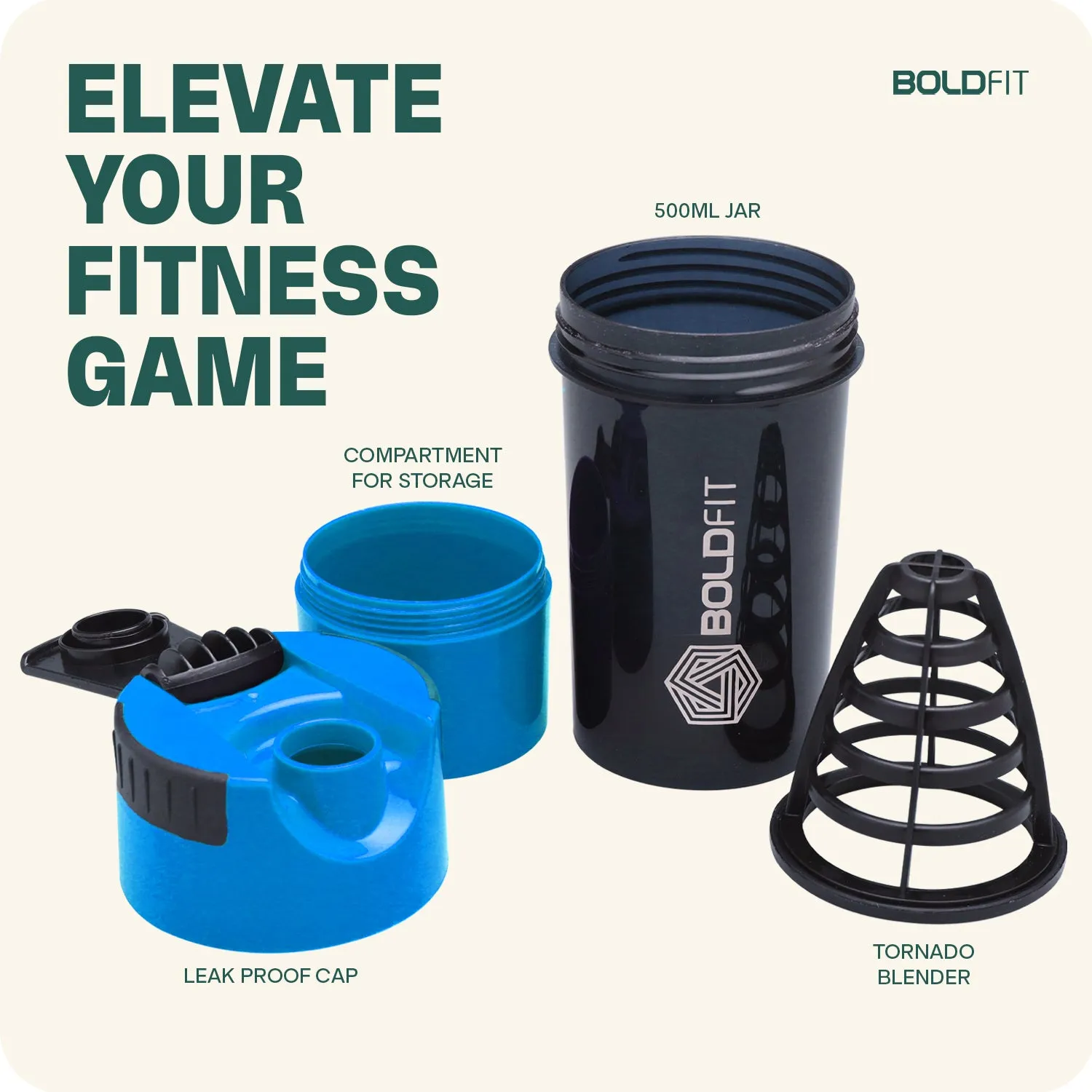 Cyclone Shaker 500ml - Blue