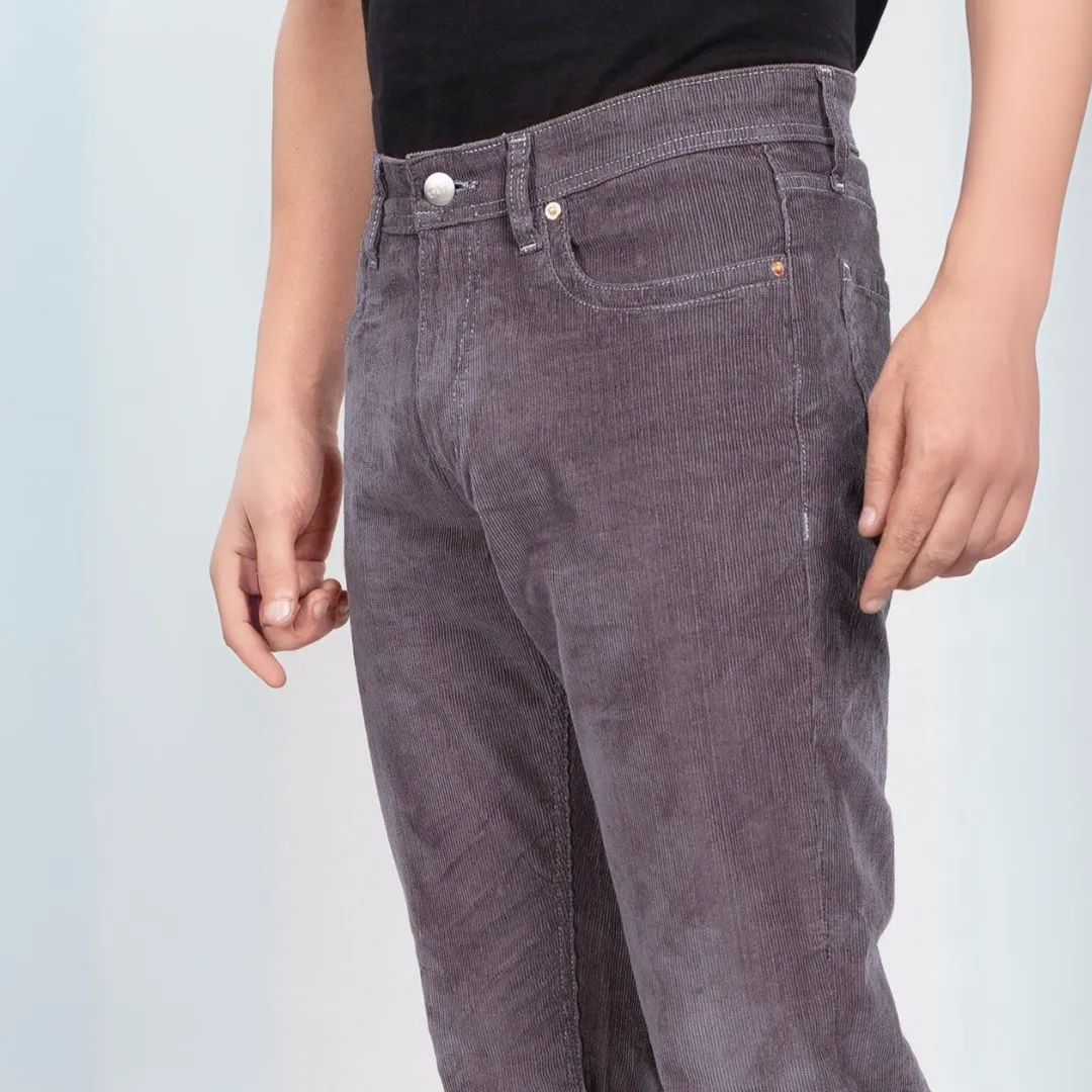 Dark Grey Stretch Corduroy Jeans