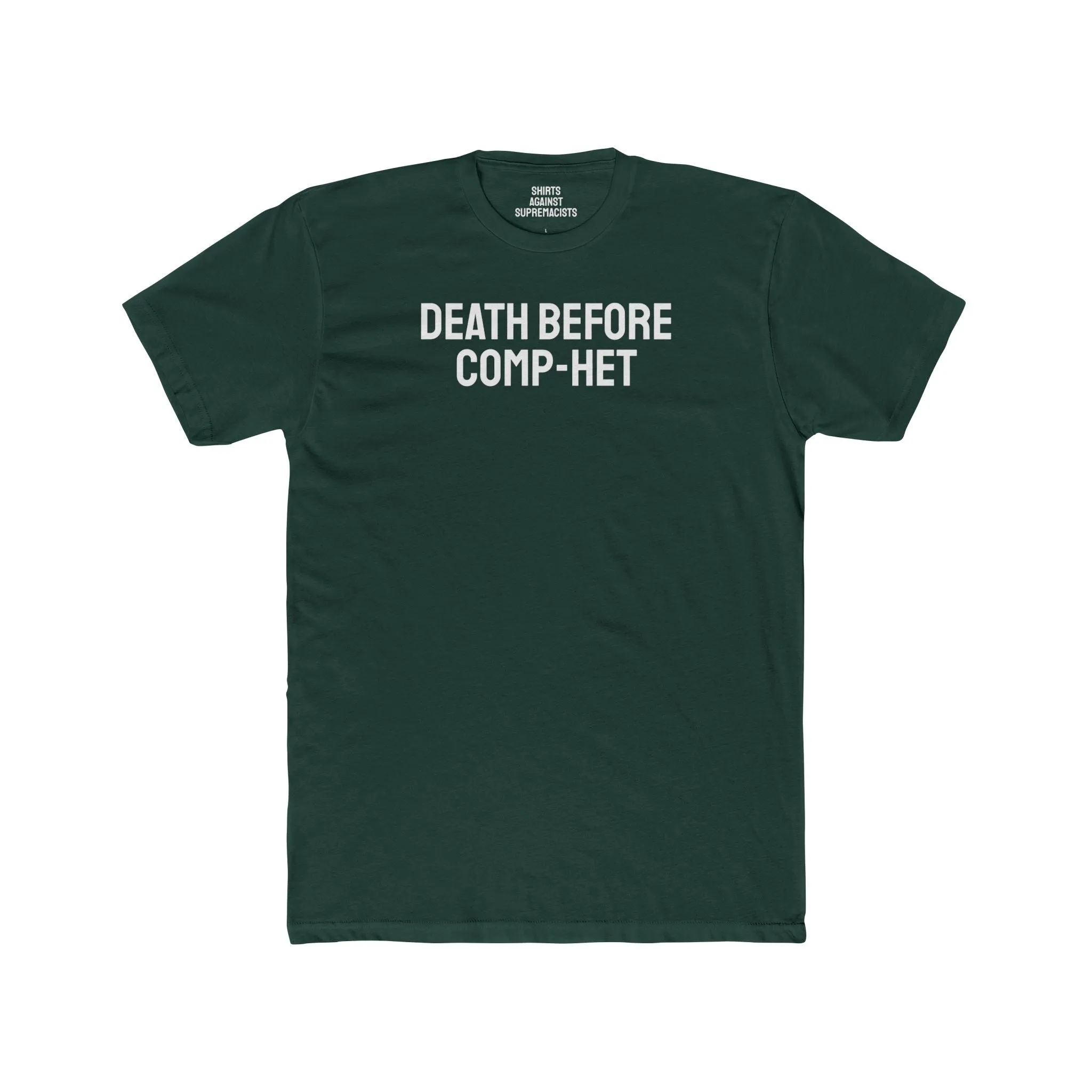 Death Before Comp-Het - Unisex Cotton Crew Tee