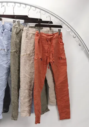 Demi Stretch Cargo Pant - Tan