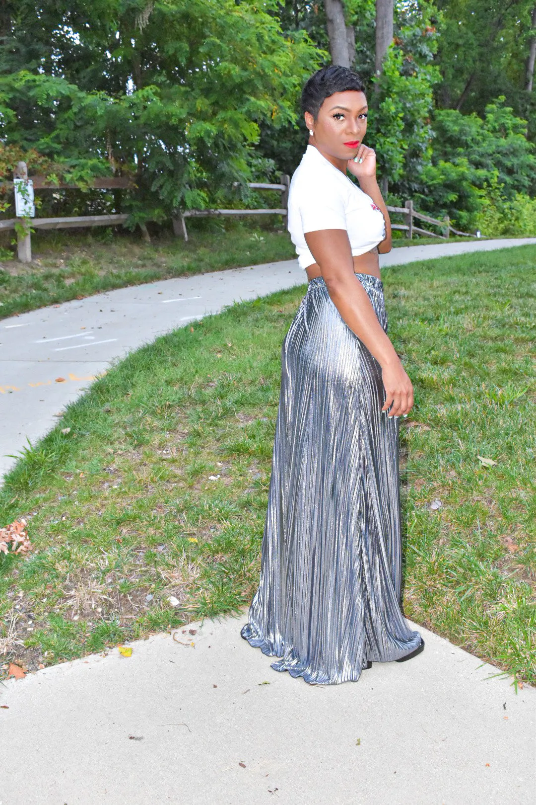 Diana Metallic Palazzo Pants
