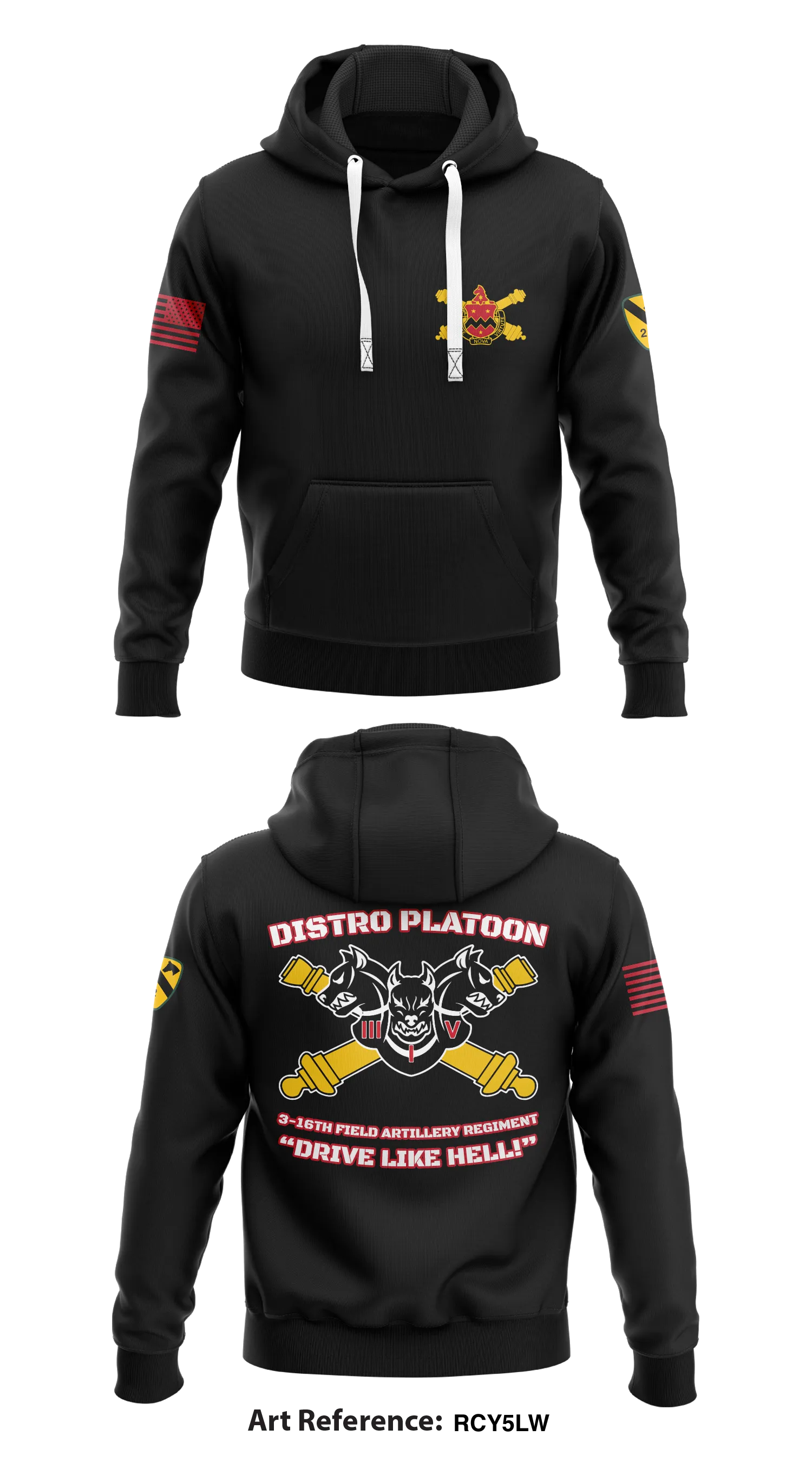 Distro Platoon, F FSC, 3-16th FAR, 2/1 CAV Store 1  Core Men's Hooded Performance Sweatshirt - rCY5LW