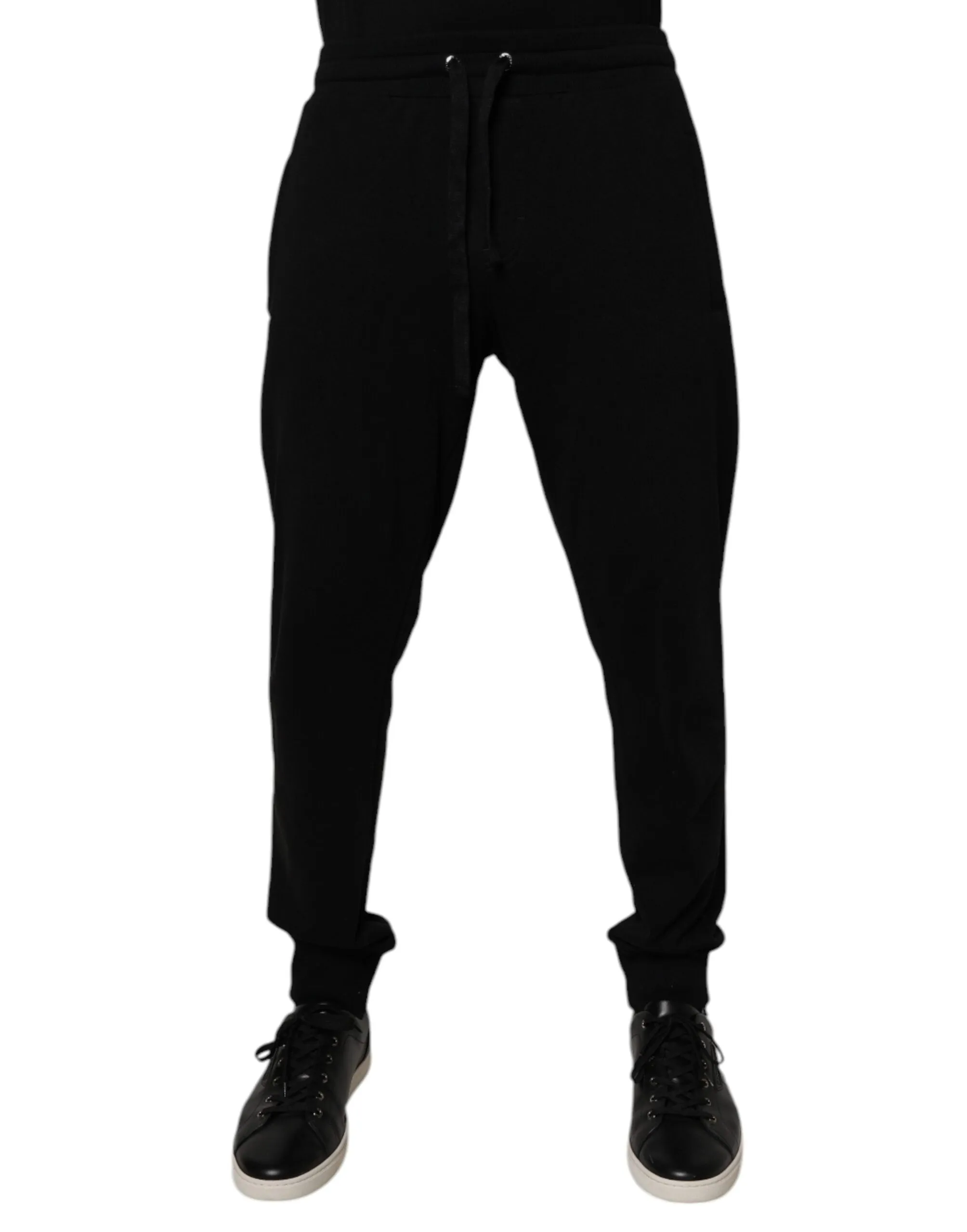 Dolce & Gabbana Black Cotton Jogger Jogging Pants