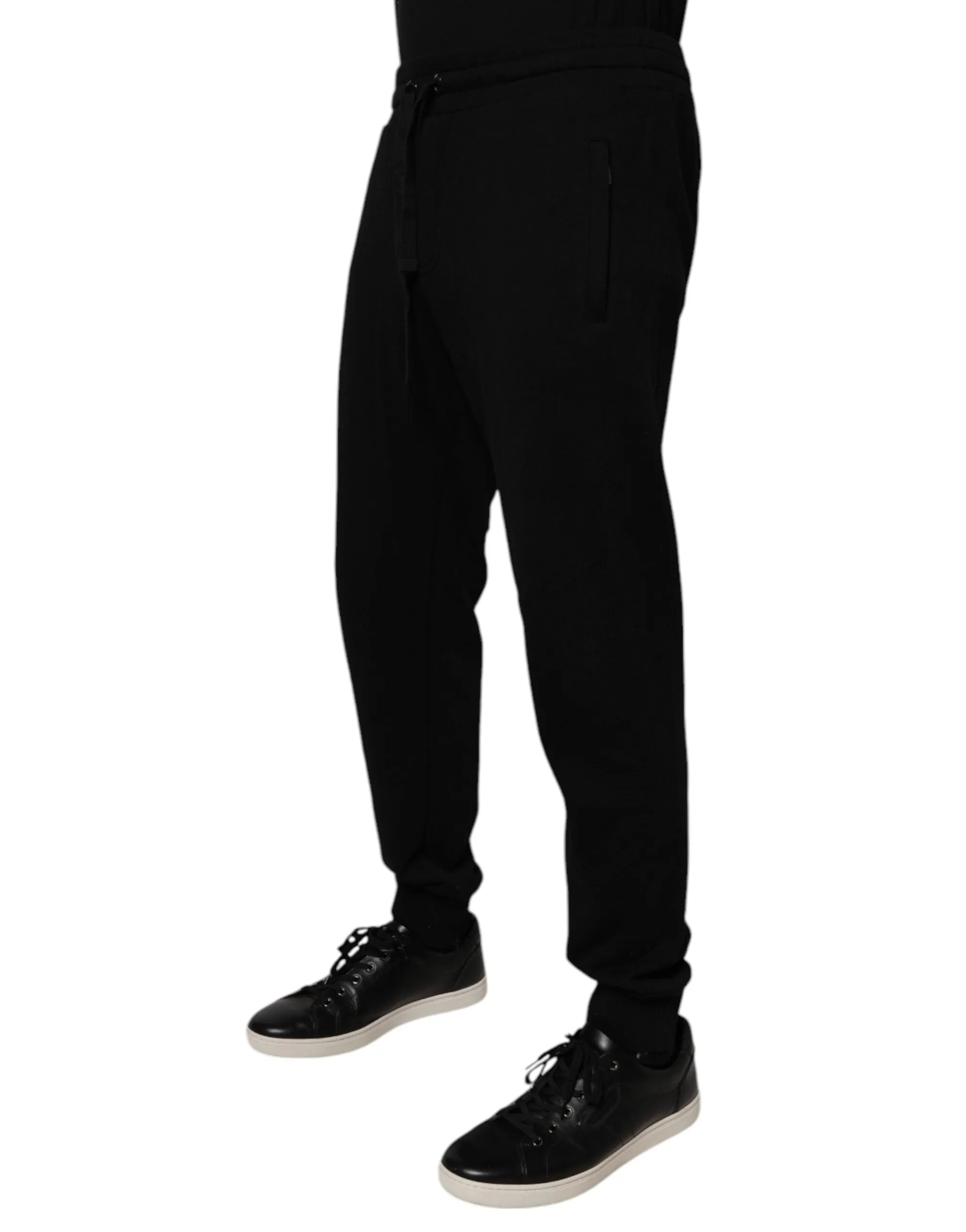 Dolce & Gabbana Black Cotton Jogger Jogging Pants