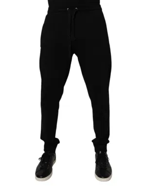 Dolce & Gabbana Black Cotton Jogger Jogging Pants