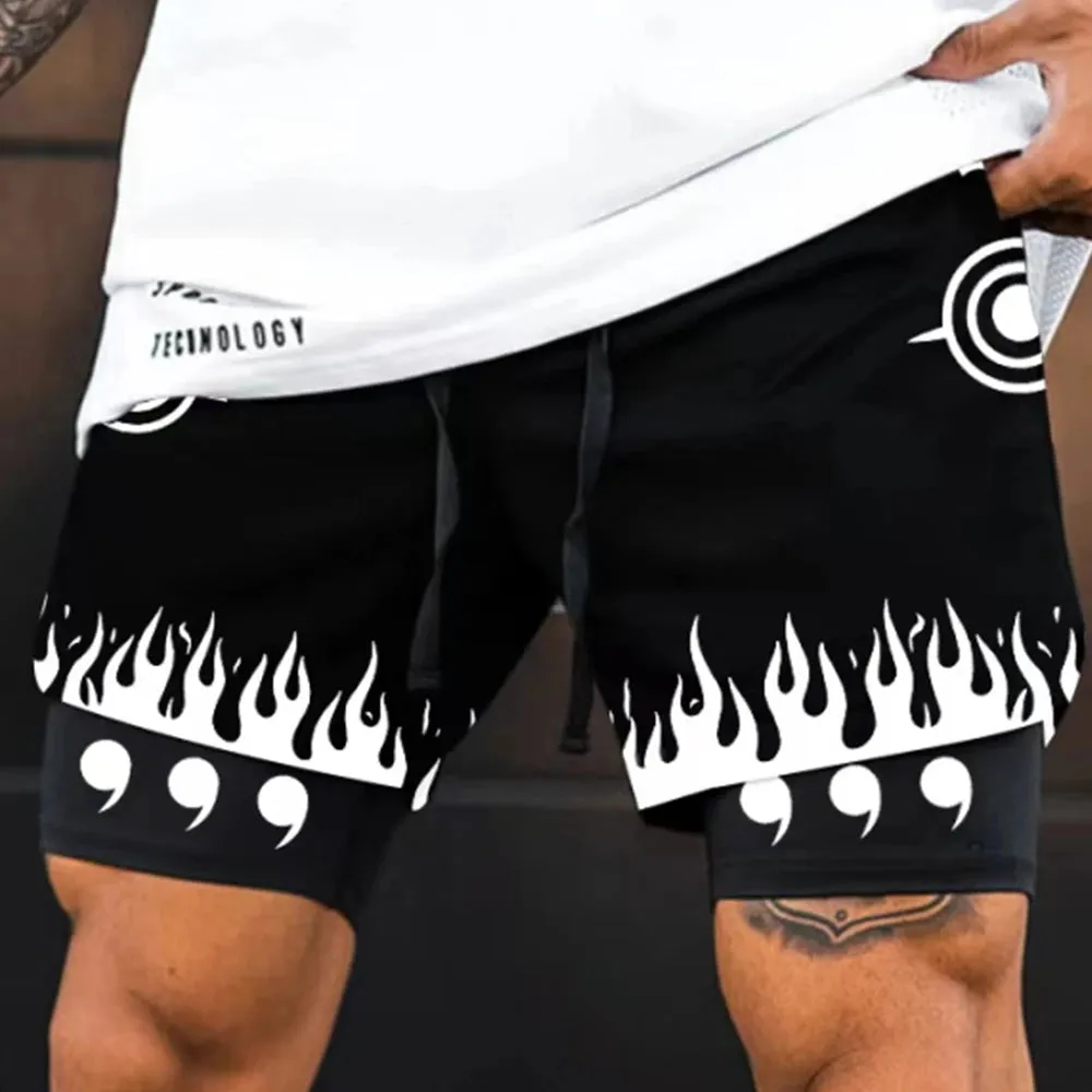 Dragon Ball Z 'Goku Black' Performance Shorts w/Compression Lining