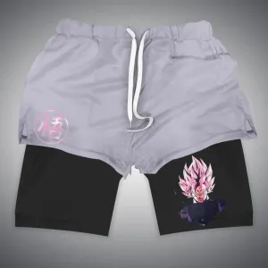 Dragon Ball Z 'Goku Black' Performance Shorts w/Compression Lining