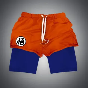 Dragon Ball Z 'Goku Kanji' Performance Shorts w/ Compression Lining