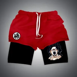 Dragon Ball Z 'Goku |Super Saiyan ' Performance Shorts w/Compression Lining