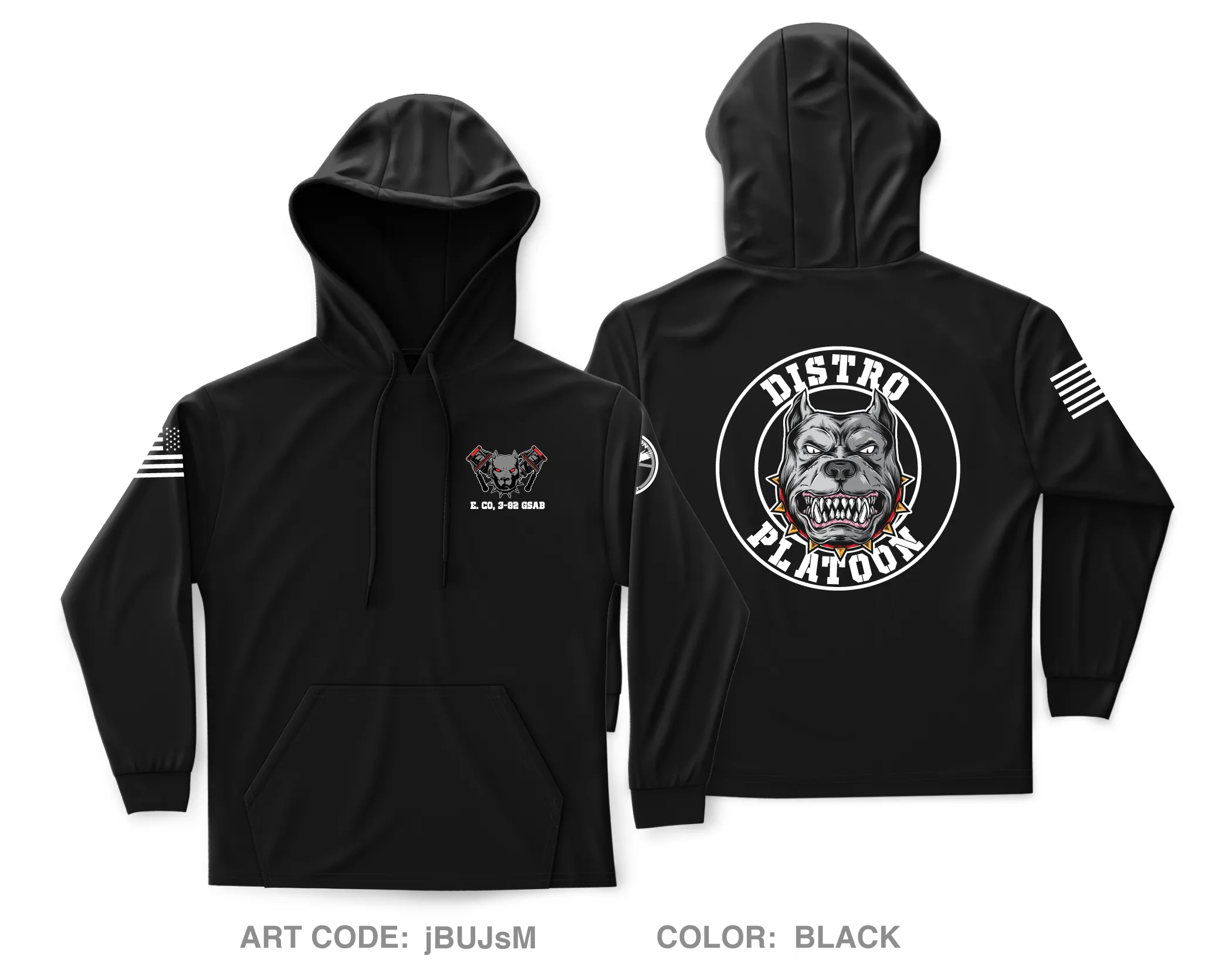 E. CO, 3-82 GSAB Core Men's Hooded Performance Sweatshirt - jBUJsM