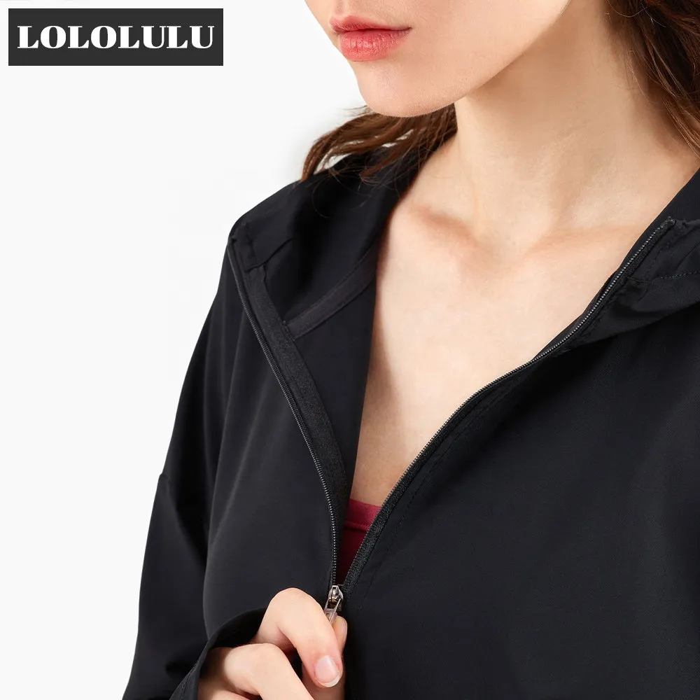 ECO  fitness  yoga jacket Flexible Active Wear Women Long Sleeve Gym Yoga Sports Jacket with Thumb Holes