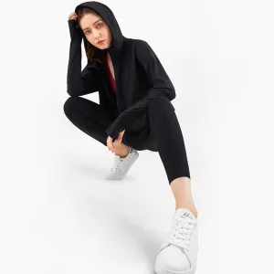 ECO  fitness  yoga jacket Flexible Active Wear Women Long Sleeve Gym Yoga Sports Jacket with Thumb Holes