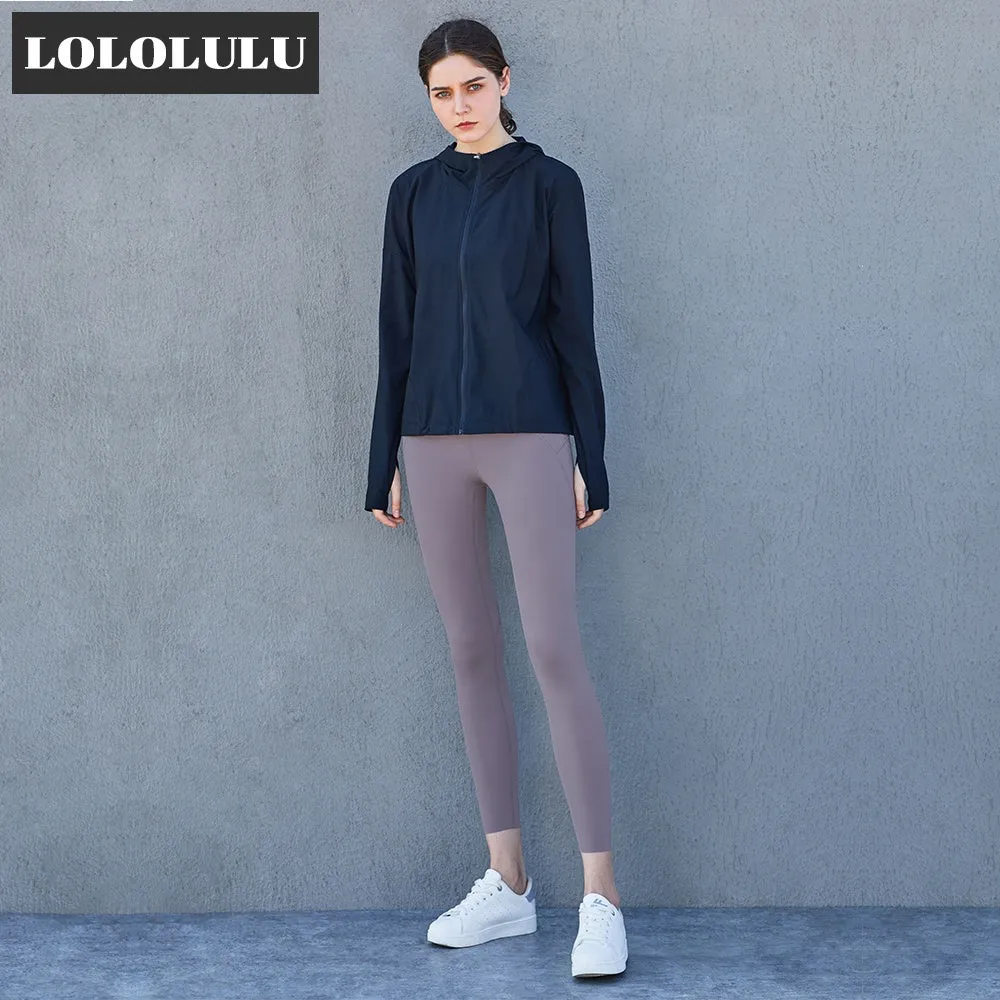 ECO  fitness  yoga jacket Flexible Active Wear Women Long Sleeve Gym Yoga Sports Jacket with Thumb Holes
