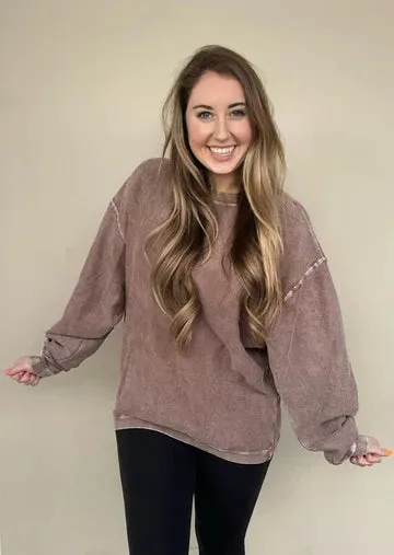 Effortless Corded Crew Sweatshirt