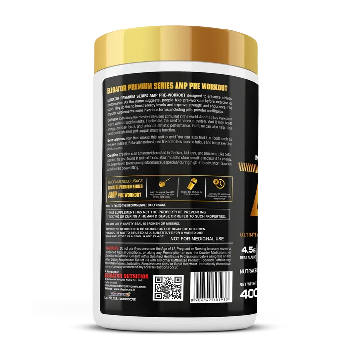 Eligator AMP Pre Workout - 400gm (40 Servings)