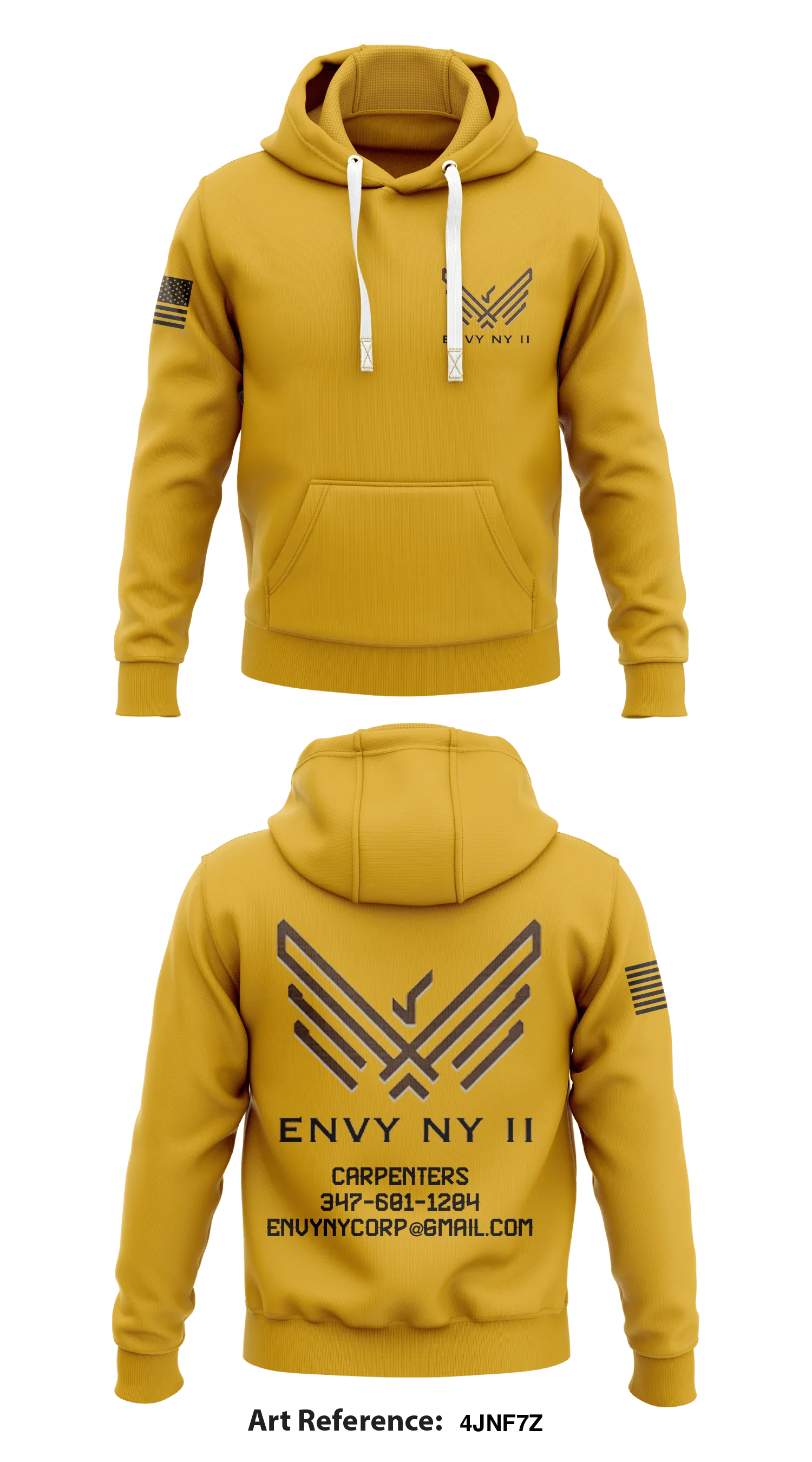 ENVY NY II Store 1  Core Men's Hooded Performance Sweatshirt - 4JnF7z