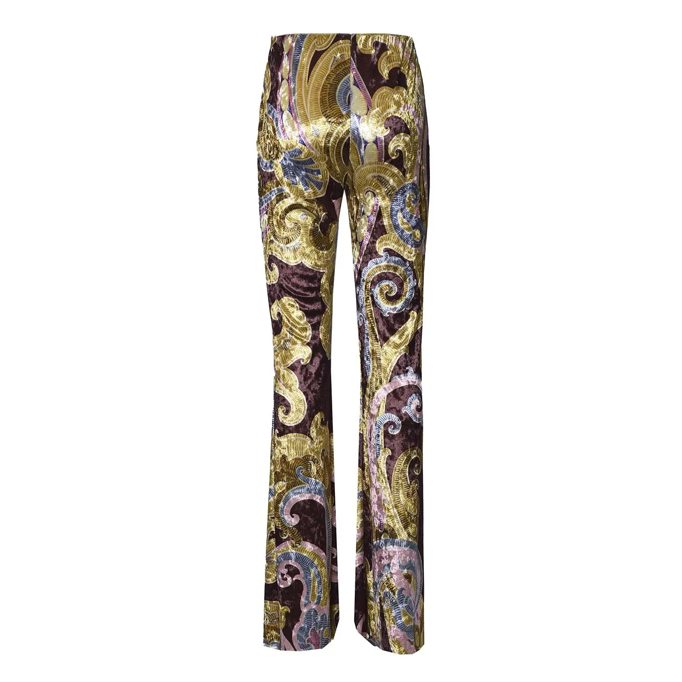 ETRO Abstract Print High-Waisted Flared Leg Trousers