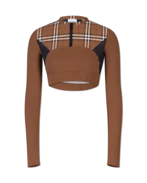 Everley Check Athlete Leisure Long Sleeve Top