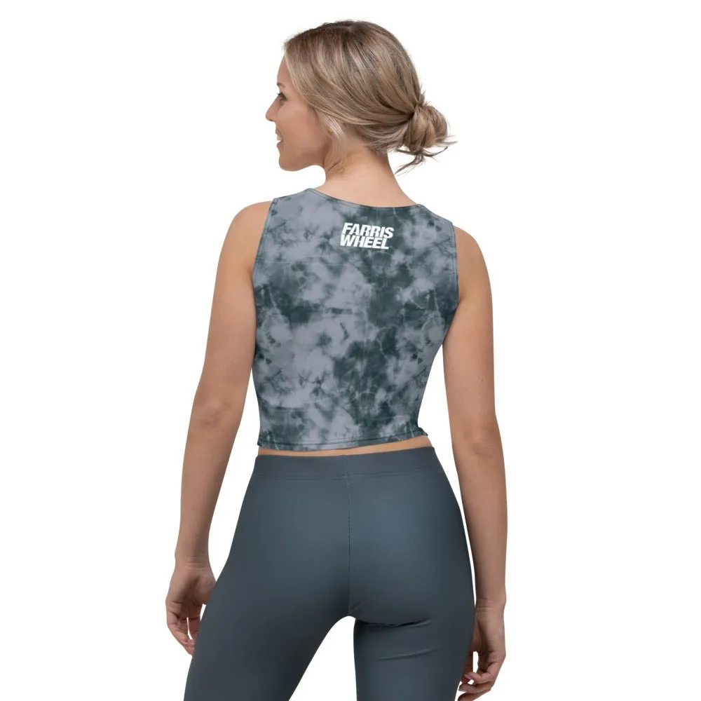 Farris Wheel Tie-Dye Crop Top Grey