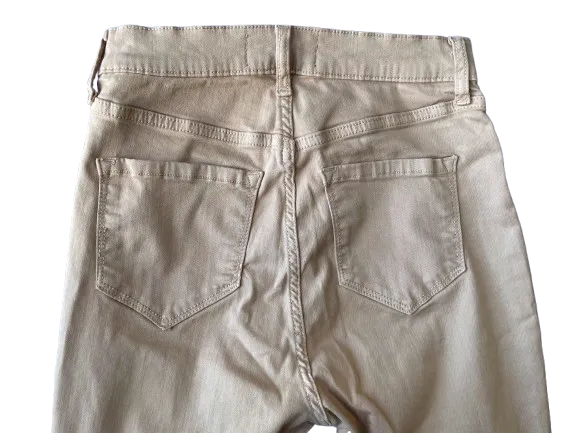 Fashion Nova Beige Bell Bottom Stretch Pants