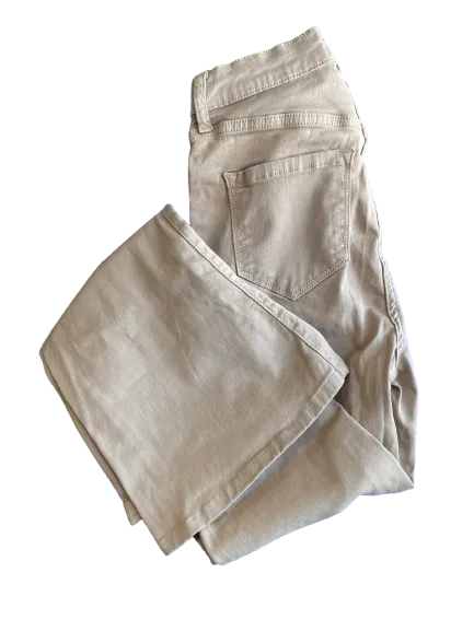 Fashion Nova Beige Bell Bottom Stretch Pants