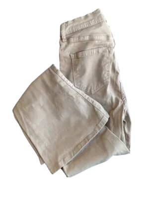 Fashion Nova Beige Bell Bottom Stretch Pants