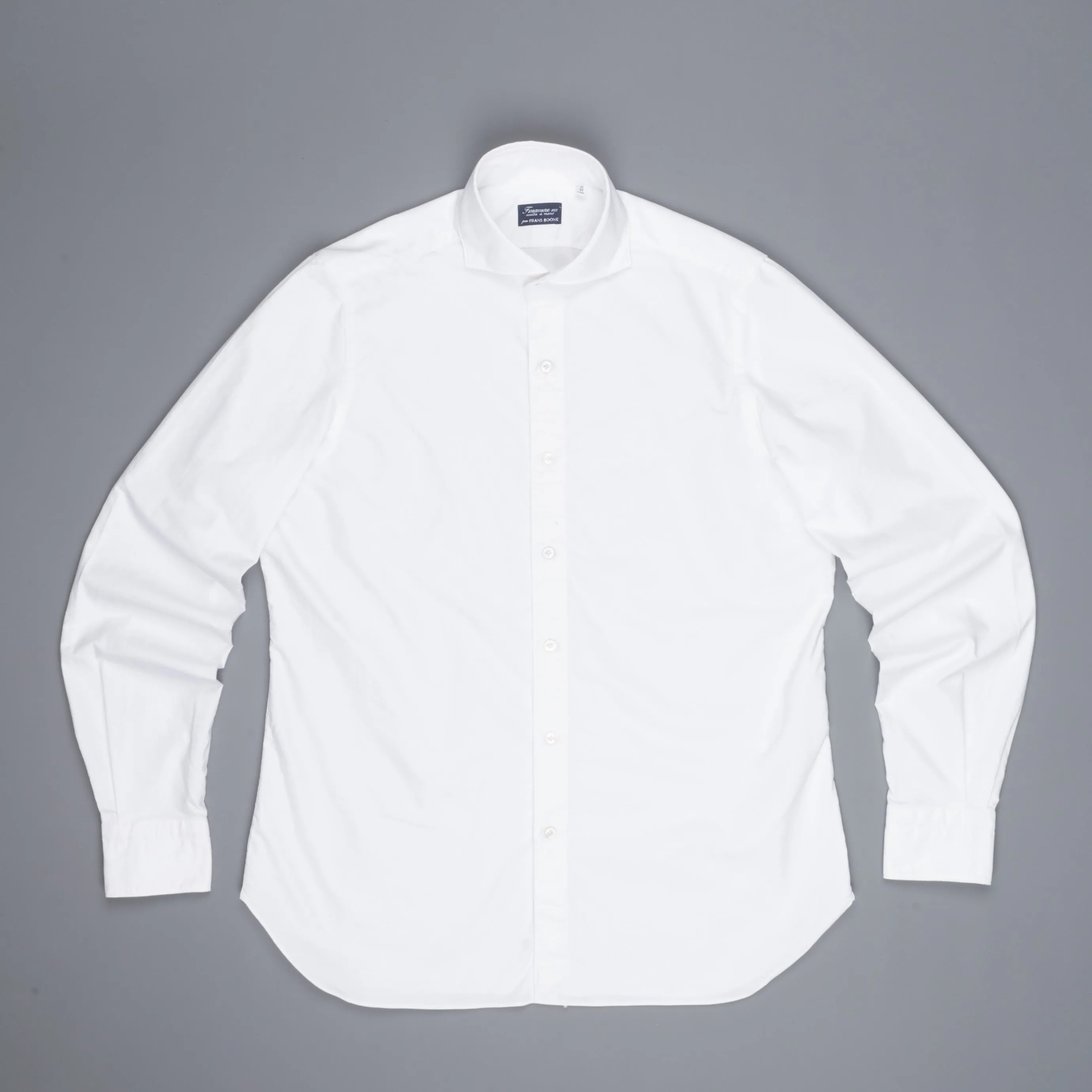 Finamore Gaeta shirt Sergio collar brushed oxford white