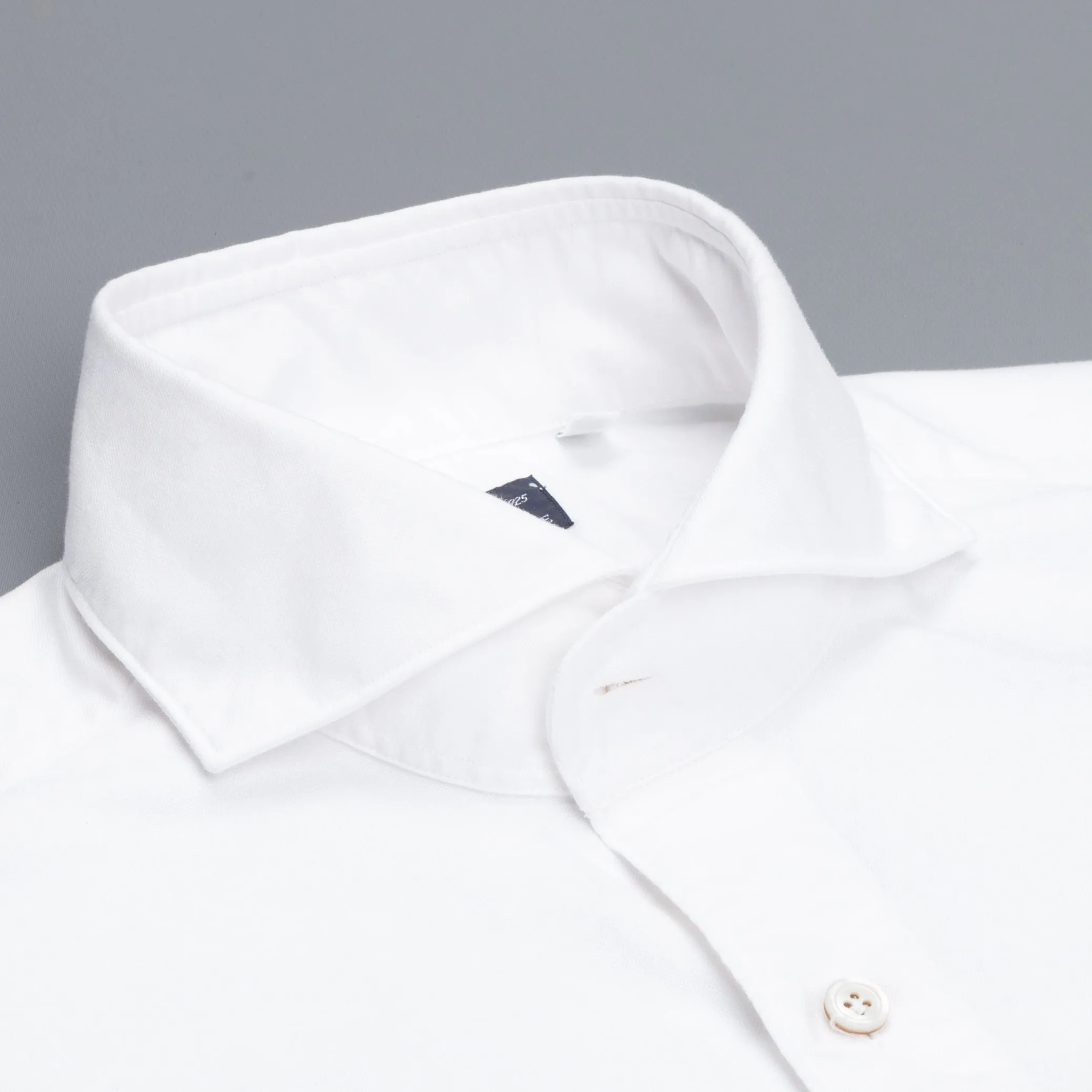 Finamore Gaeta shirt Sergio collar brushed oxford white