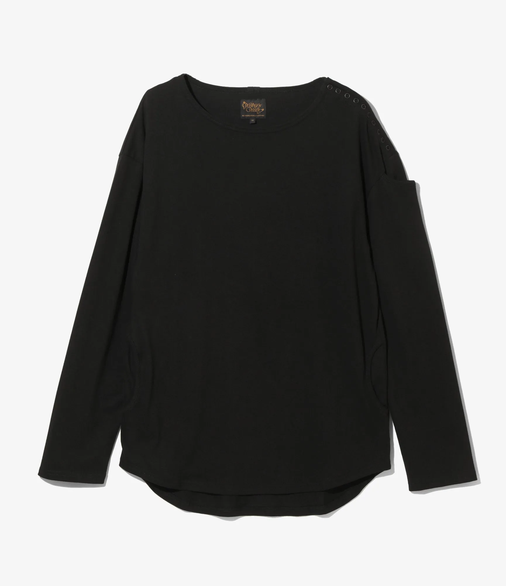 Fisherman Boat Neck Shirt - Snapped Shoulder / Solid