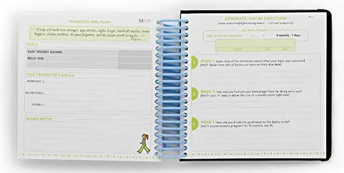 FITBOOK MAMA2B Pregnancy Pre-natal Nutrition & Fitness Planner Diary Journal