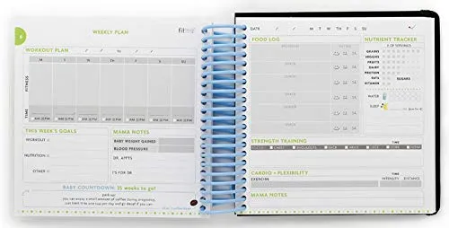 FITBOOK MAMA2B Pregnancy Pre-natal Nutrition & Fitness Planner Diary Journal