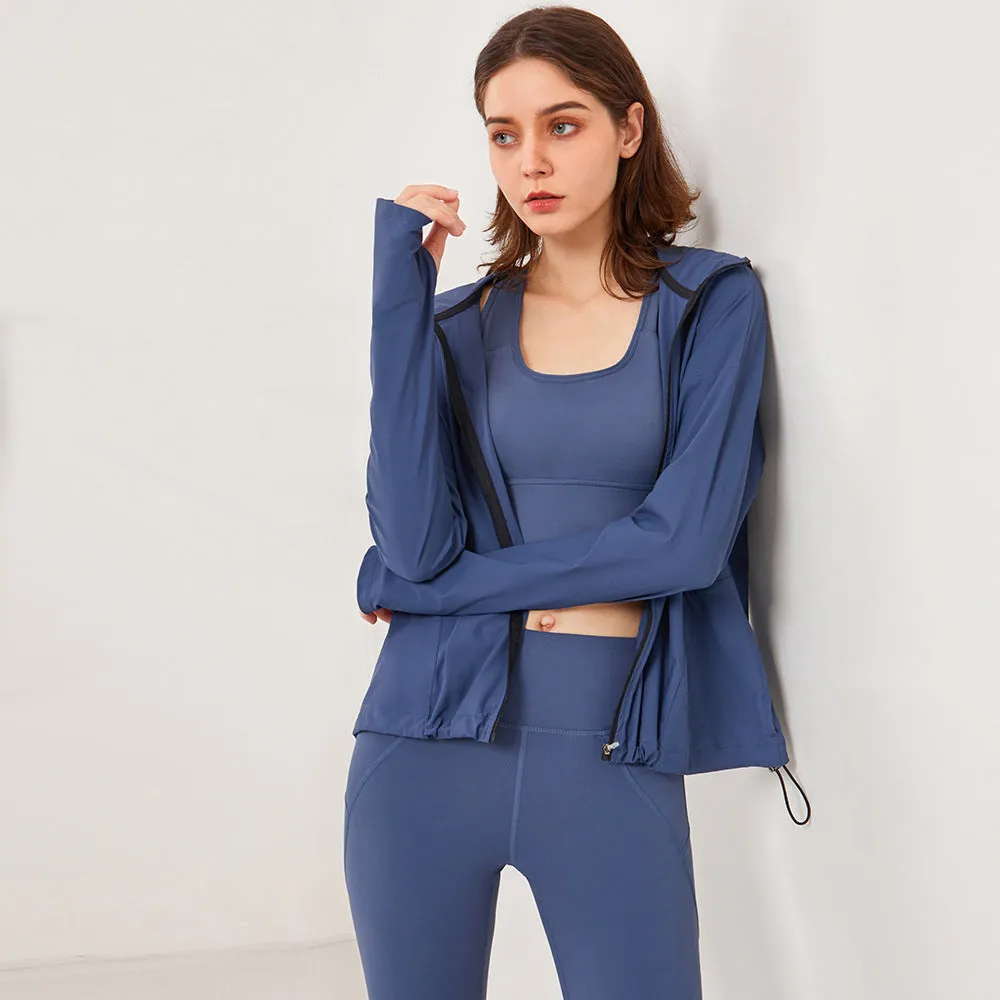 Fitness and Hiking Full Zipper Active Leisure Yoga women active jacket