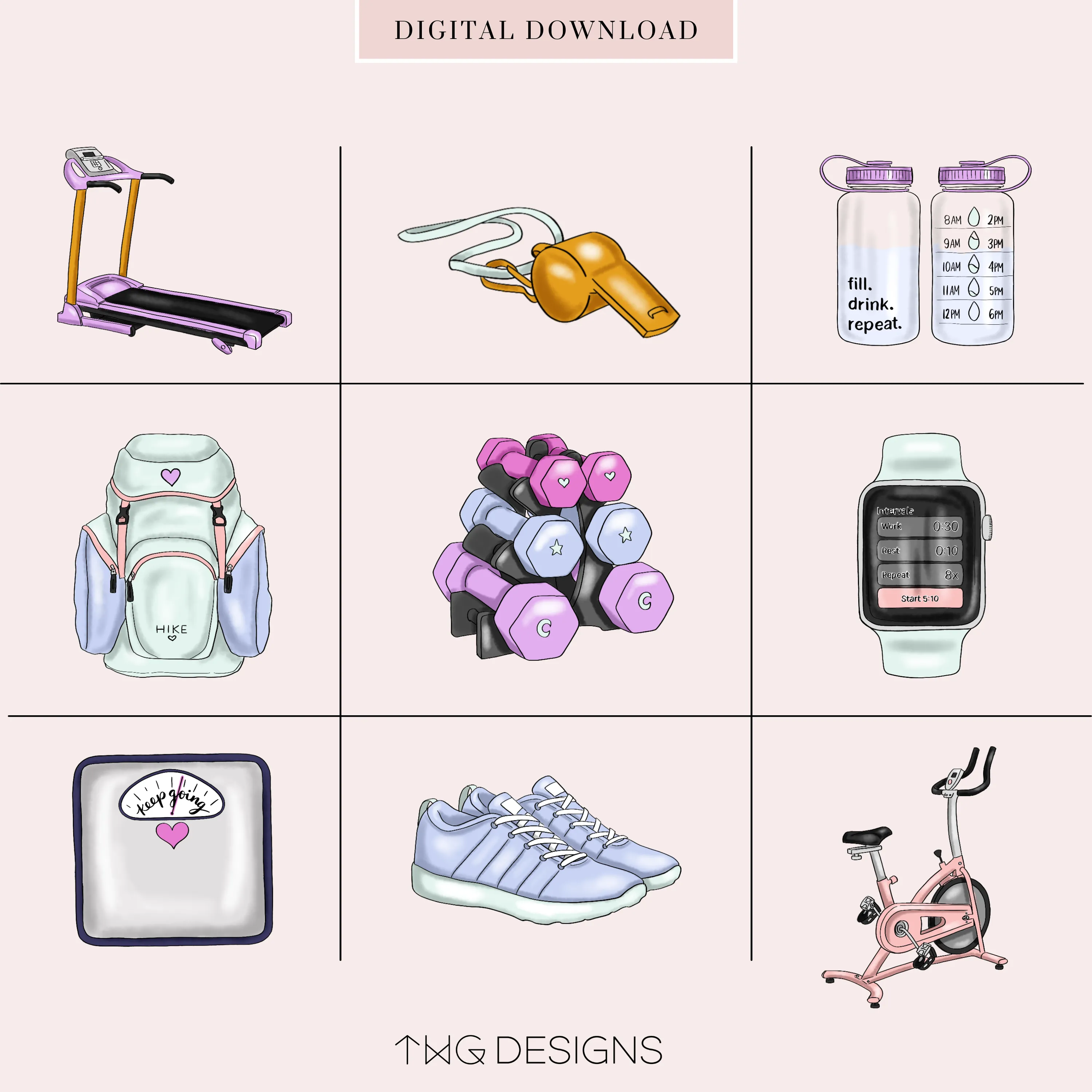 Fitness - To Do Planner Icons