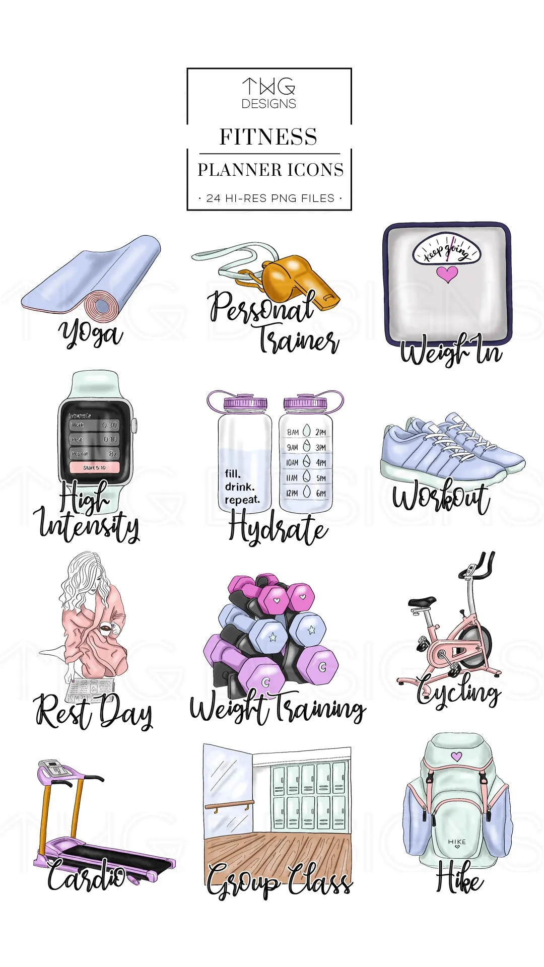 Fitness - To Do Planner Icons