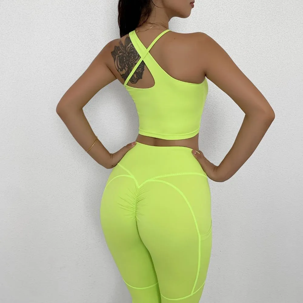Fitness Wear 2peice Suits High Waist Legging Set