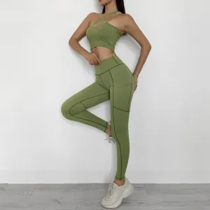 Fitness Wear 2peice Suits High Waist Legging Set