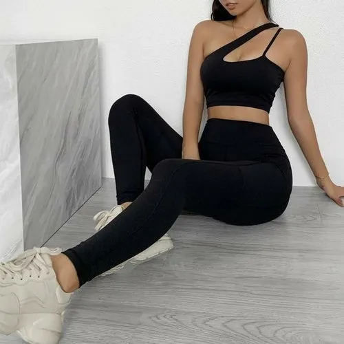 Fitness Wear 2peice Suits High Waist Legging Set