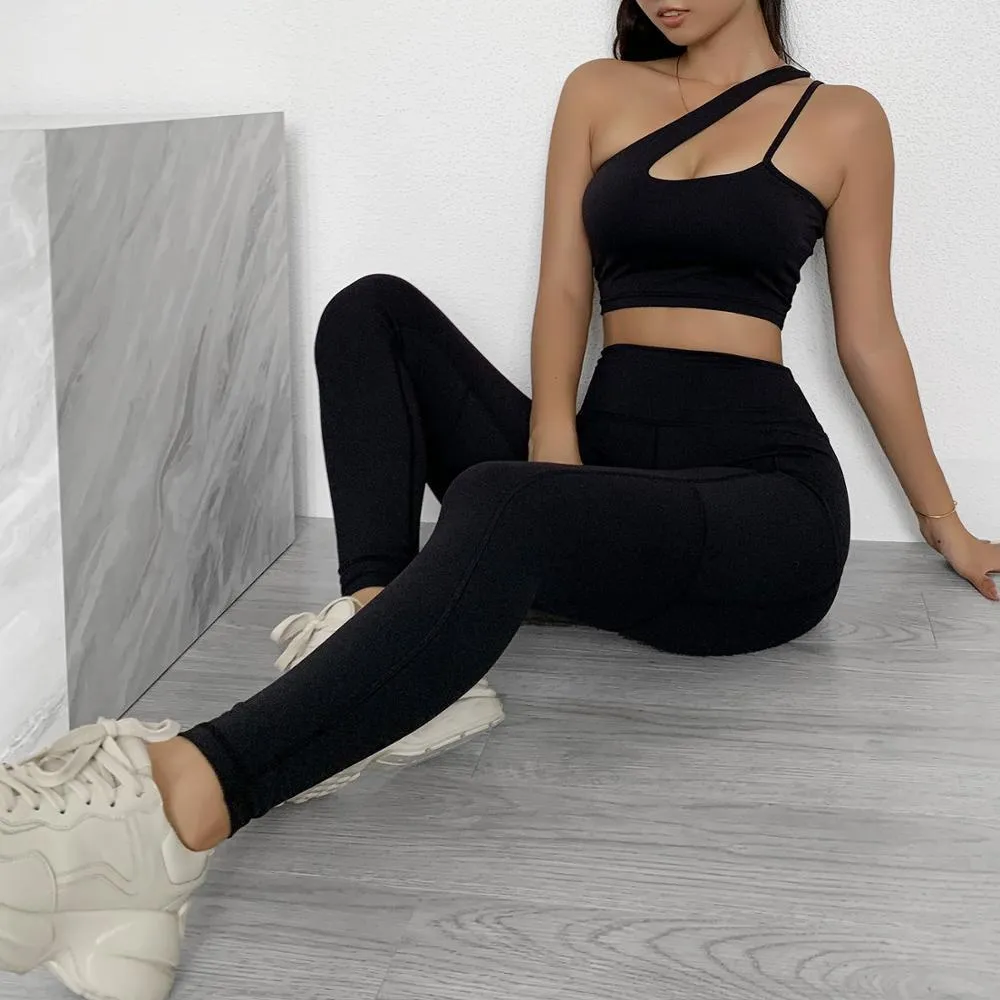 Fitness Wear 2peice Suits High Waist Legging Set