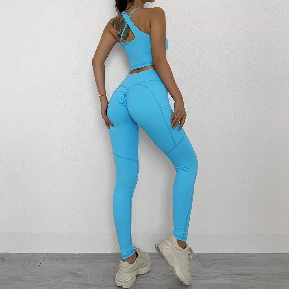 Fitness Wear 2peice Suits High Waist Legging Set