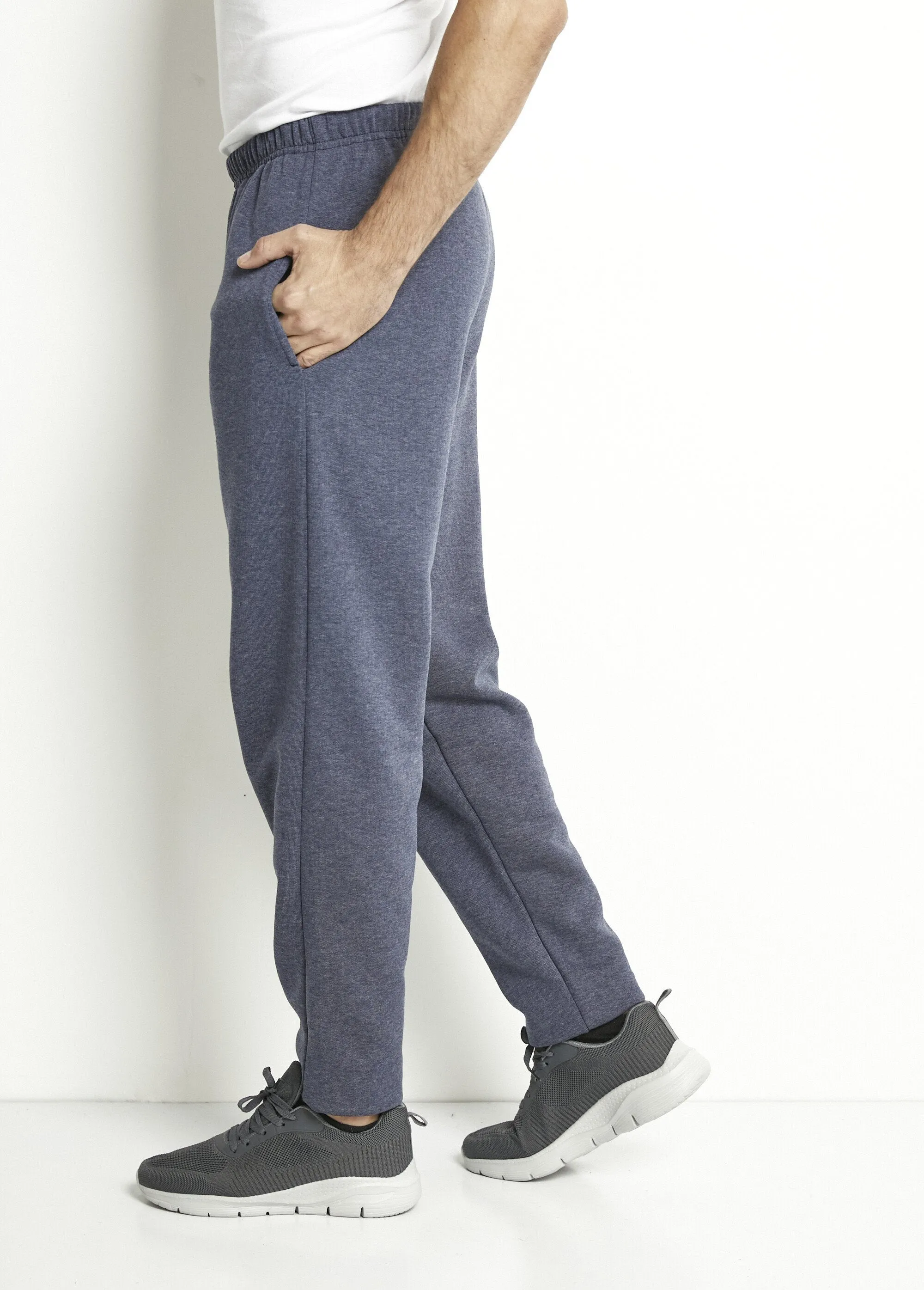 Fleece jogging pants with elasticated waistband