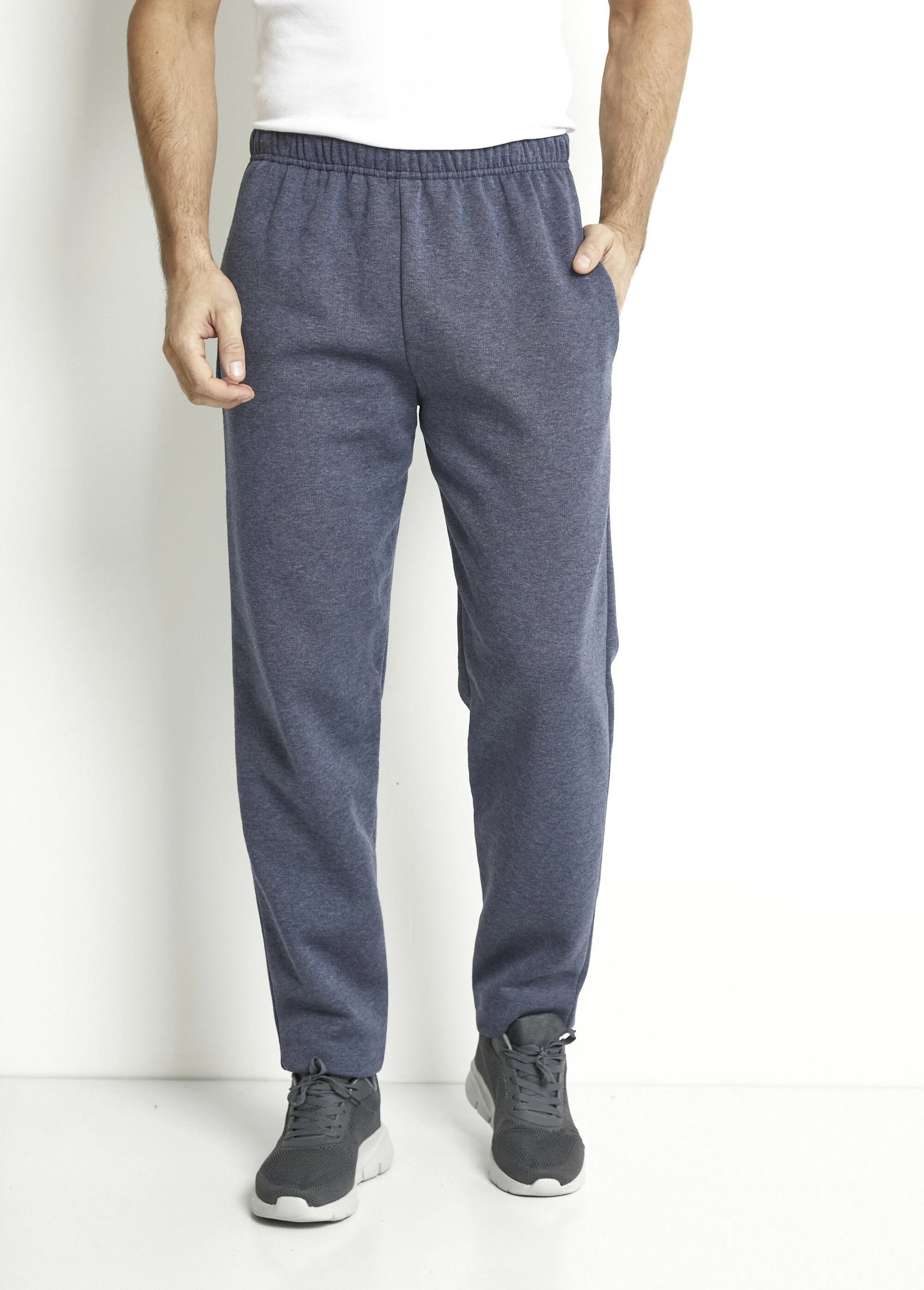Fleece jogging pants with elasticated waistband
