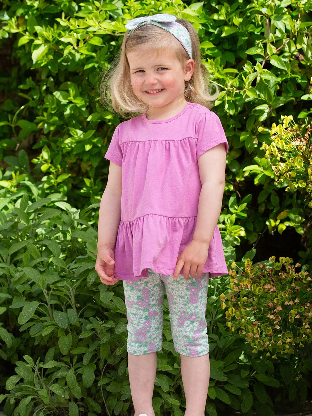 Flower patch pedal pushers