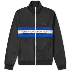 Fred Perry J8502 Taped Chest Track Jacket Black