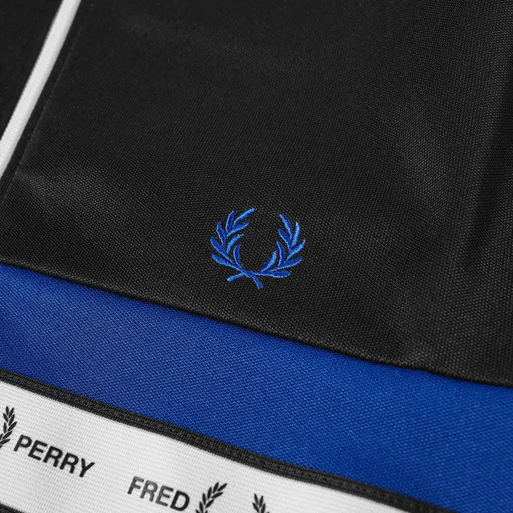 Fred Perry J8502 Taped Chest Track Jacket Black