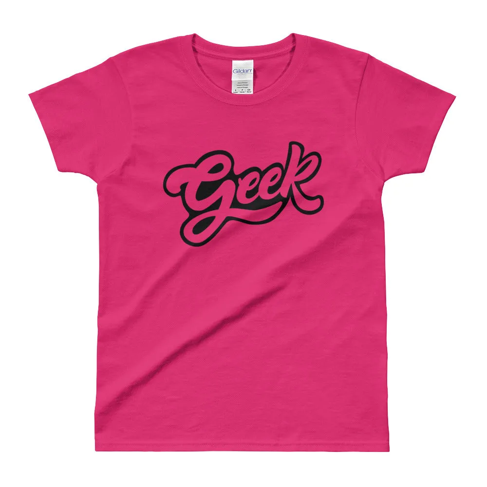 Geek T Shirts Nerd T Shirt Pink Geek Nerd T Shirt for Women