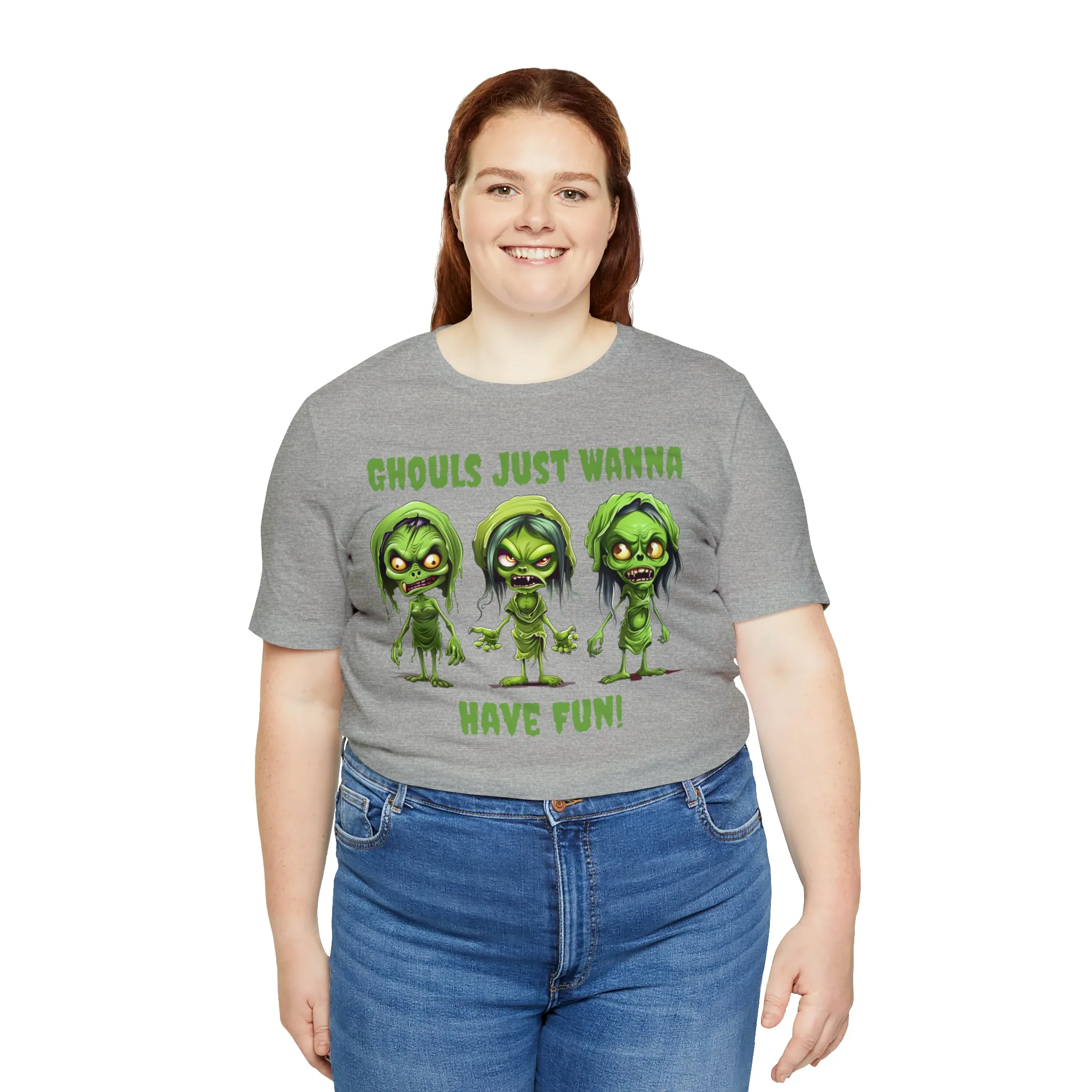 Ghouls Just Wanna Have Fun T-Shirt | Creepy Girl Ghouls Tee |  Bella Canvas 3001Unisex | Scary Short Sleeve Tshirt