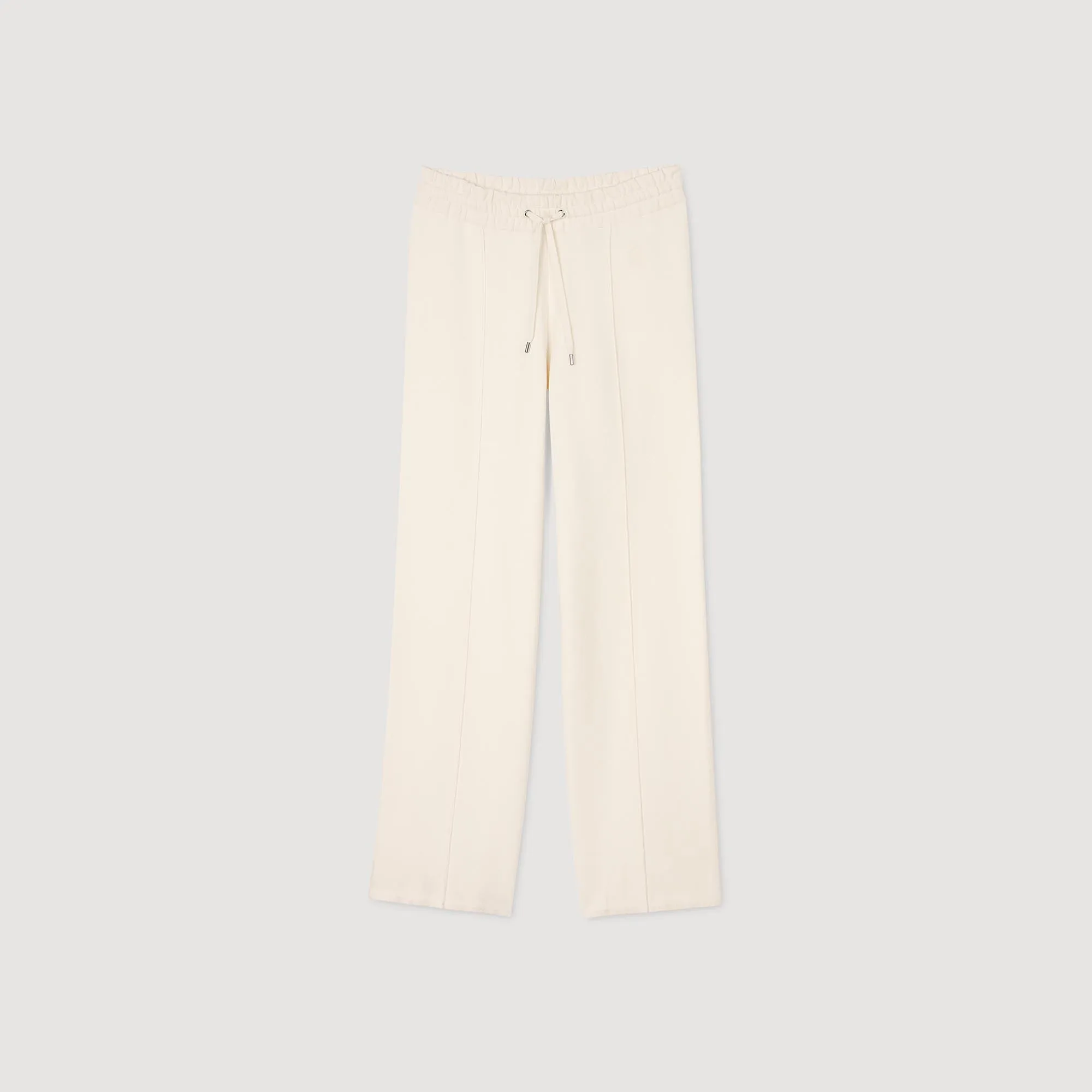Glasgow Knitted Straight-Leg Pants Ecru