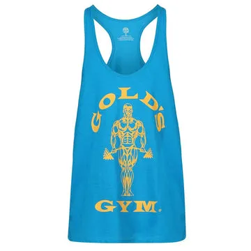 Golds Gym Muscle Joe Premium Stringer - Turquoise/Yellow